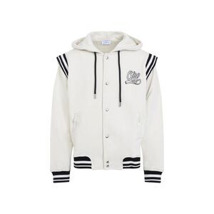 OFF-WHITE Varsity Hooded Jacket Men WHITE Sweaters & Cardigans